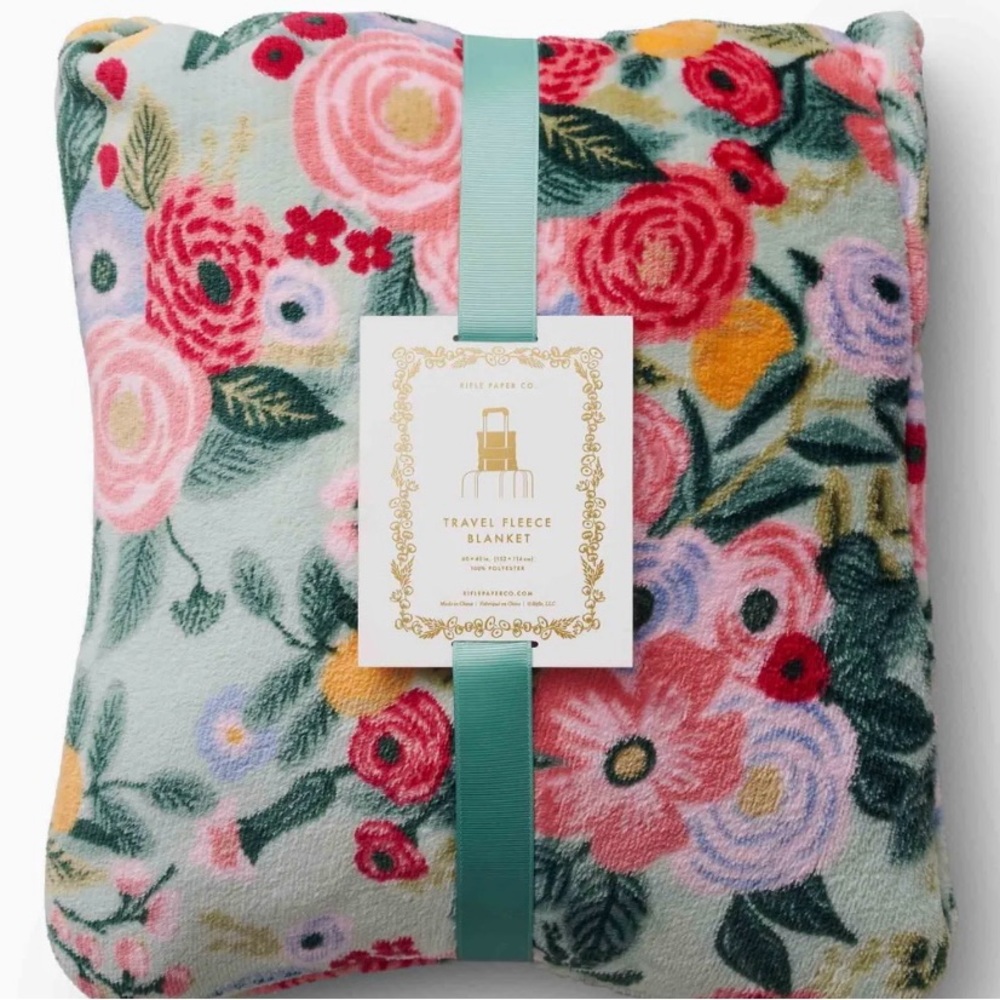 Floral Fleece Blanket by Rifle Paper Co.